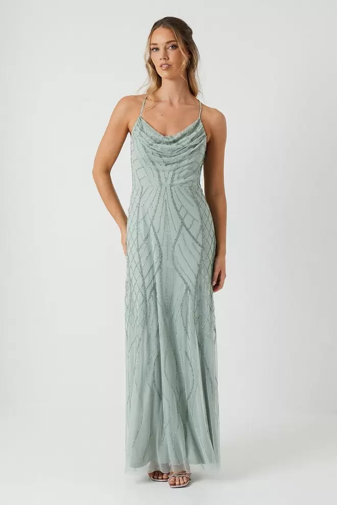 Cowl Embellished Bridesmaid Maxi Dress för 50 kr på Oasis