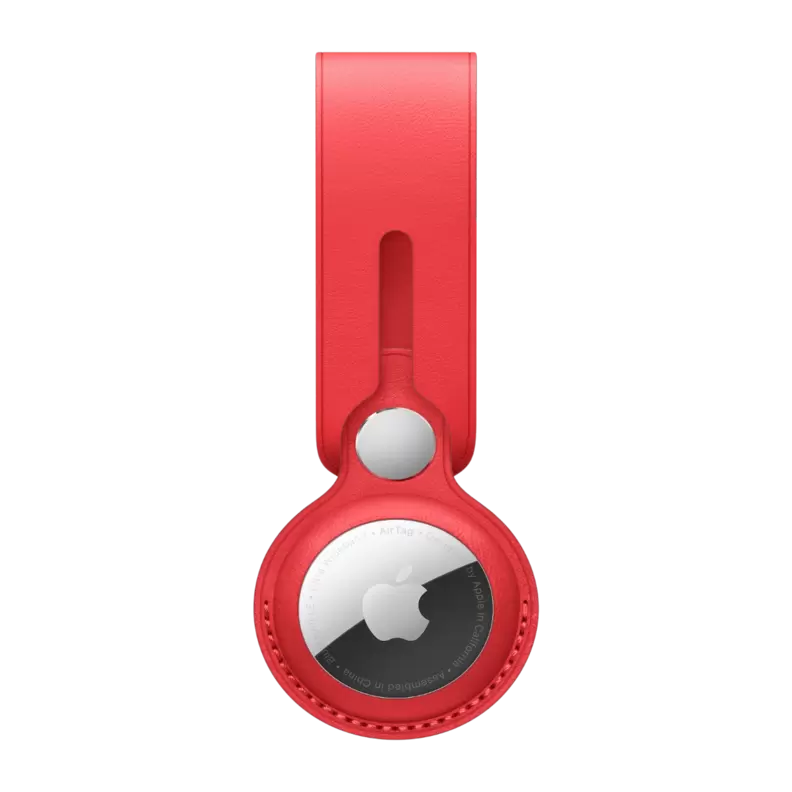 Apple AirTag läderögla, (PRODUCT)RED för 595 kr på Power