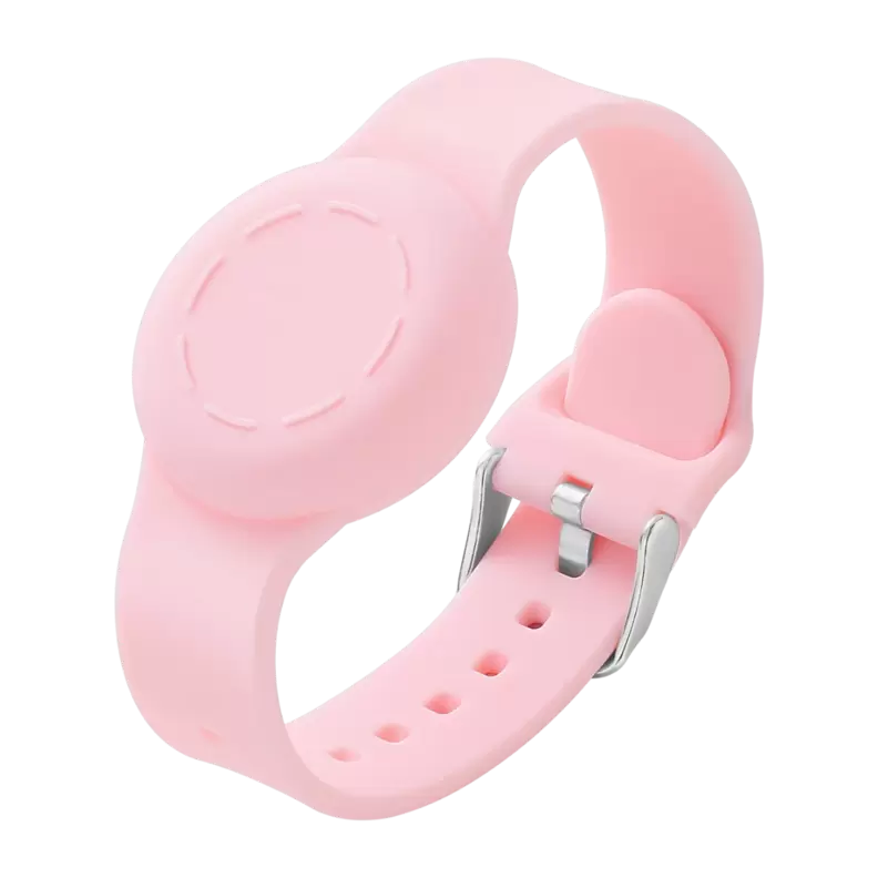 Silikonarmband för Apple AirTag/ X-Mark Two för barn, rosa för 199 kr på Power