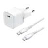 Gan laddare Kit USB-C 30 W 2 M, vit för 499 kr på Power