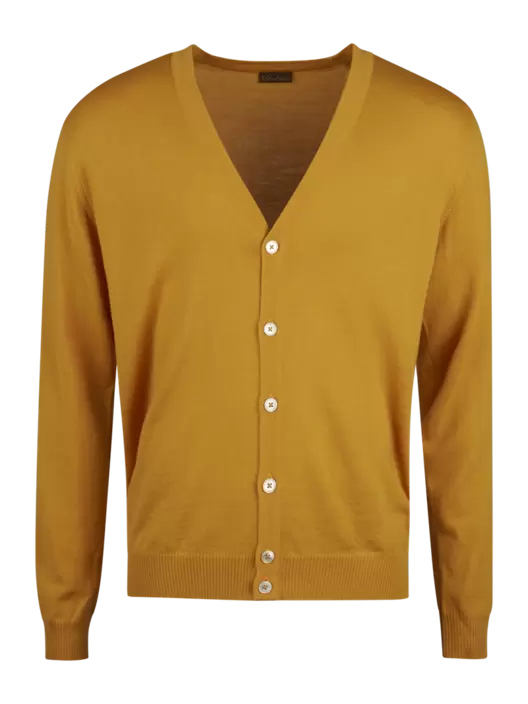 Dark Yellow Merino Wool Cardigan för 2199 kr på Stenströms