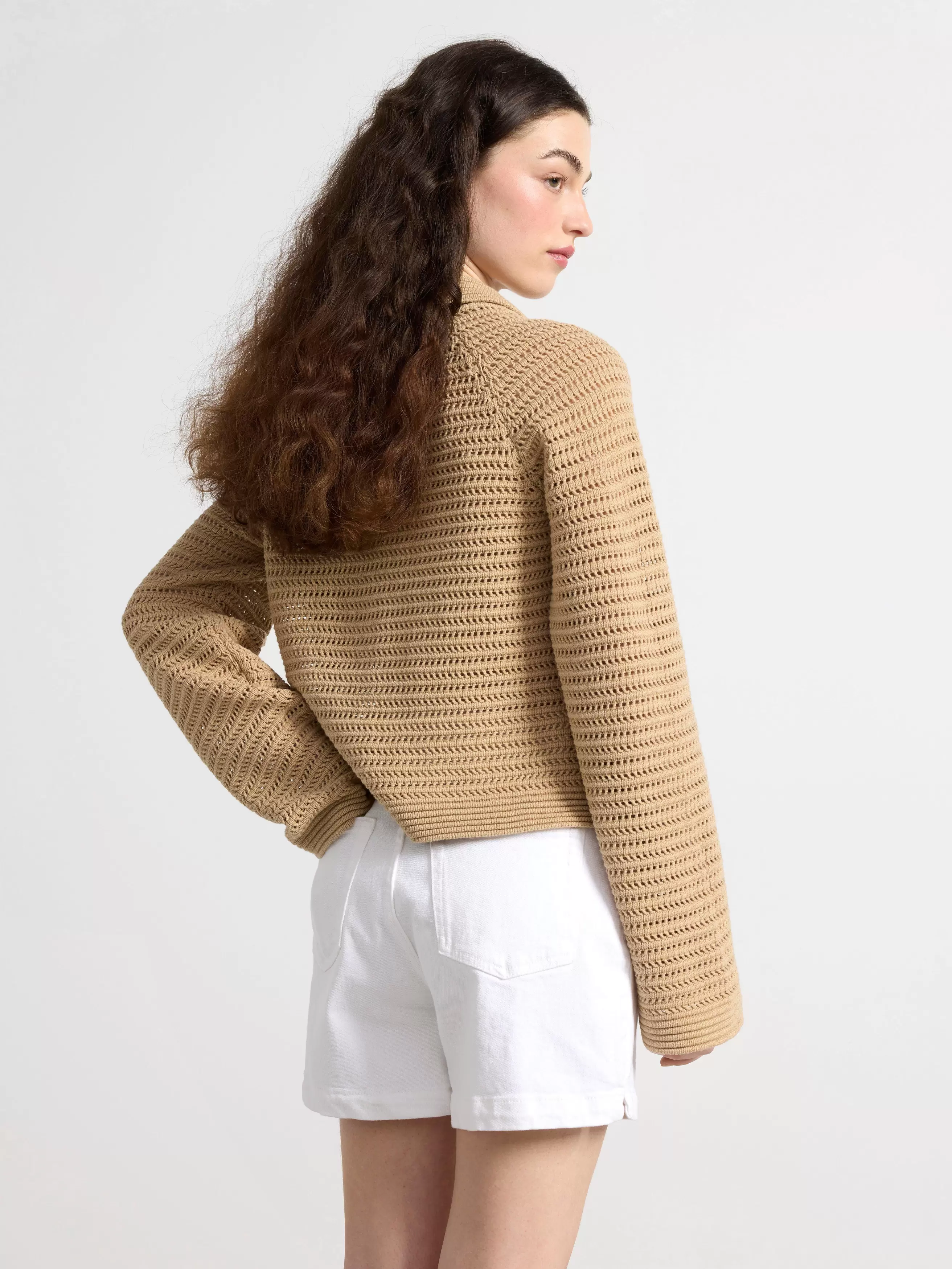 Hålstickad cardigan för 199,5 kr på Lindex