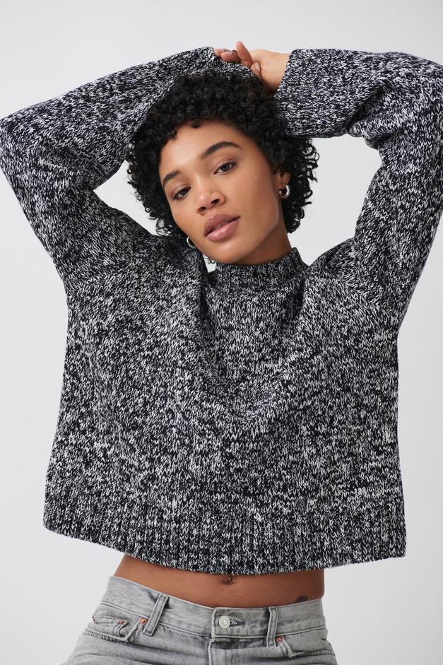 Cotton mélange knit sweater för 119,98 kr på Gina Tricot