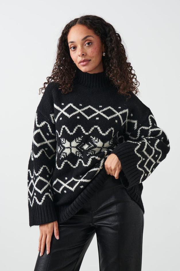 Jacquard knitted sweater för 137,98 kr på Gina Tricot