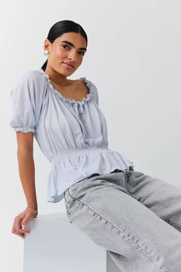 Puff sleeve top för 90 kr på Gina Tricot