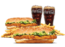 2 Chicken Royale Meal för 119 kr på Burger King