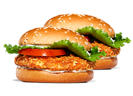 2 Crispy Chicken för 55 kr på Burger King