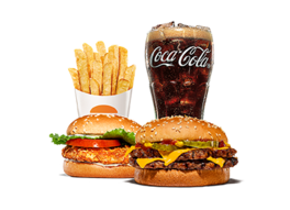 Double Cheeseburger Meal + Crispy Chicken för 79 kr på Burger King