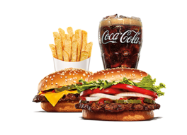 Whopper Meal + Cheeseburger för 95 kr på Burger King