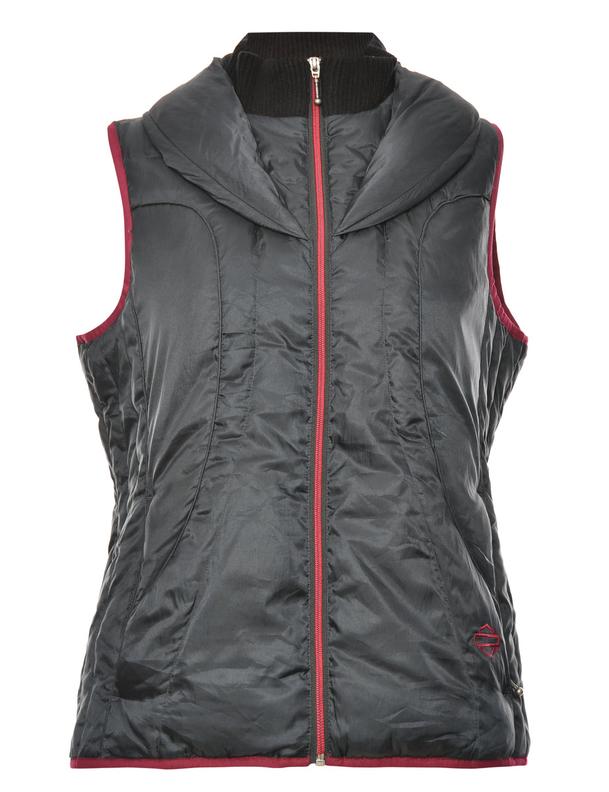 Zip-Front Black Sleeveless Jacket - XL för 141 kr på Beyond Retro