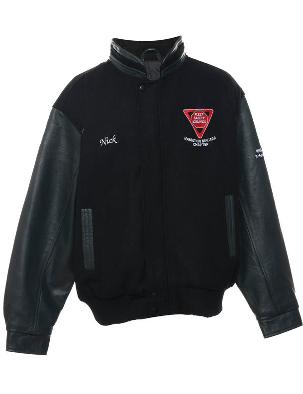 Black Vintage Varsity Jacket - XL för 341 kr på Beyond Retro