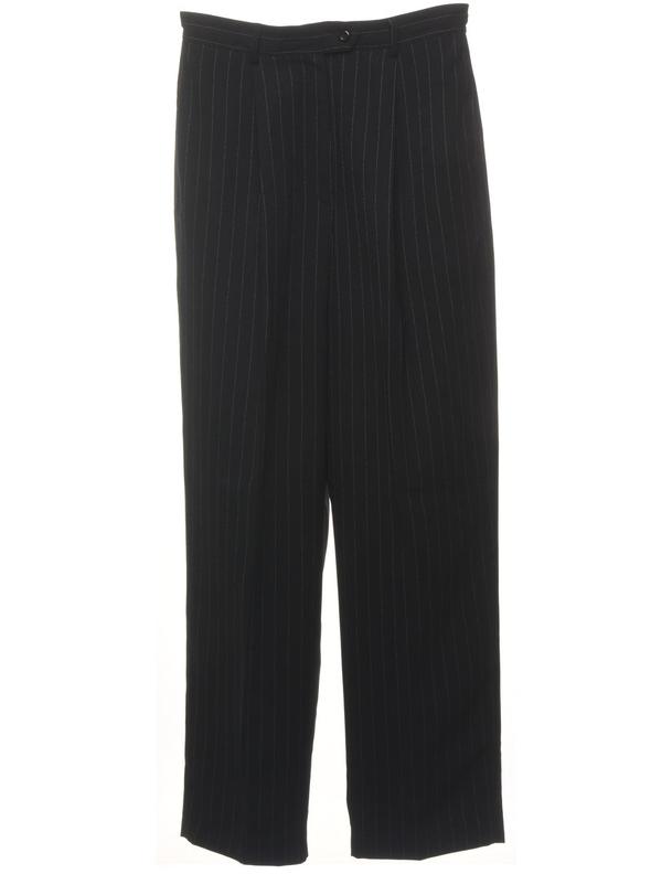 Pinstriped Black  Trousers - W28 L30 för 104 kr på Beyond Retro