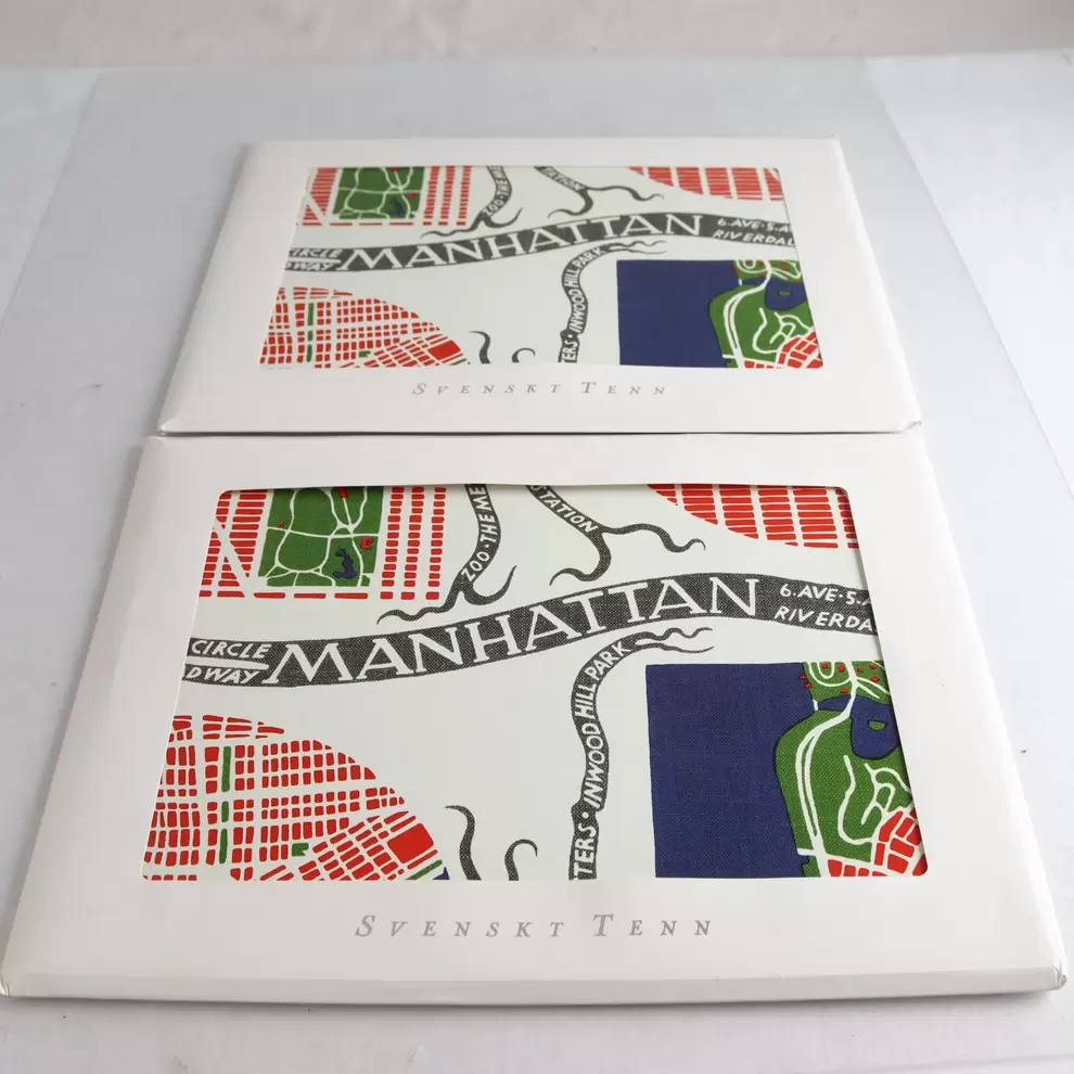 Bordstabletter, Manhattan, Josef Frank, Svenskt Tenn, 4 st för 870 kr på Myrorna