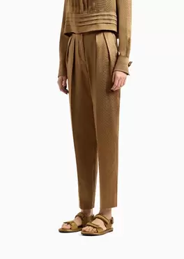 Two-dart ottoman silk trousers för 18000 kr på Armani