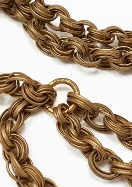 Woven lamé leather belt with ring closure för 27500 kr på Armani