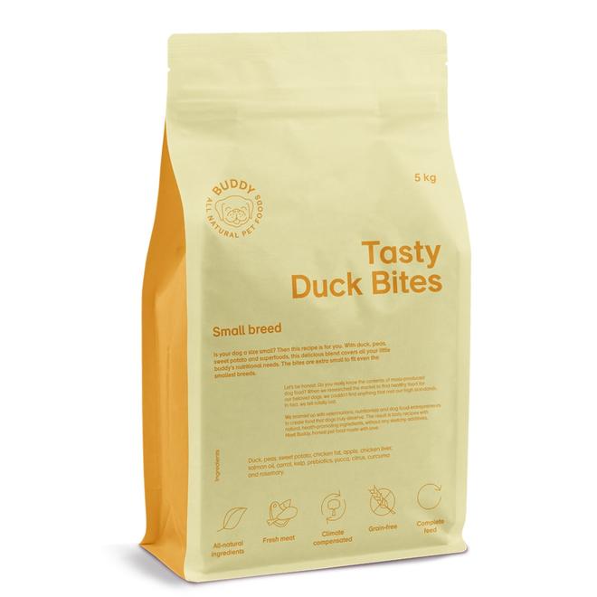 Hundfoder 5 kg Tasty Duck Bites BUDDY för 599 kr på Hööks