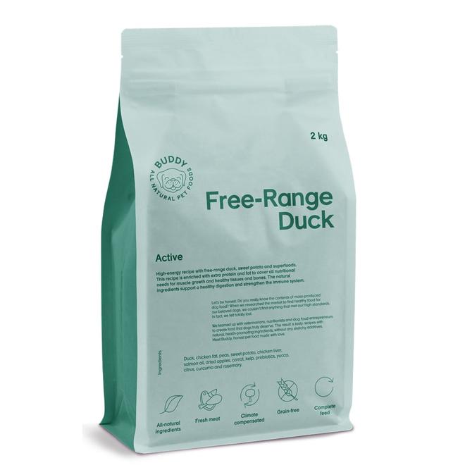 Hundfoder 2 kg Free-Range Duck BUDDY för 299 kr på Hööks