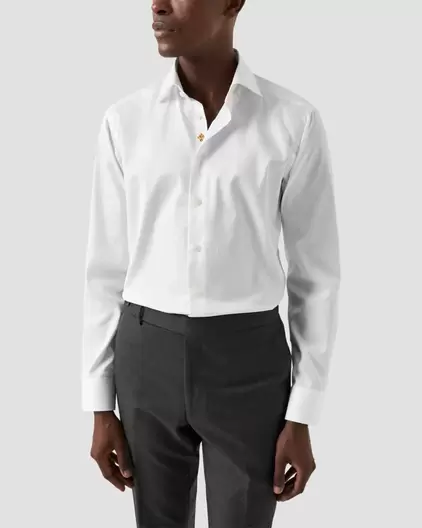Signature Twill Skjorta med Broderi Detalj för 2000 kr på Eton