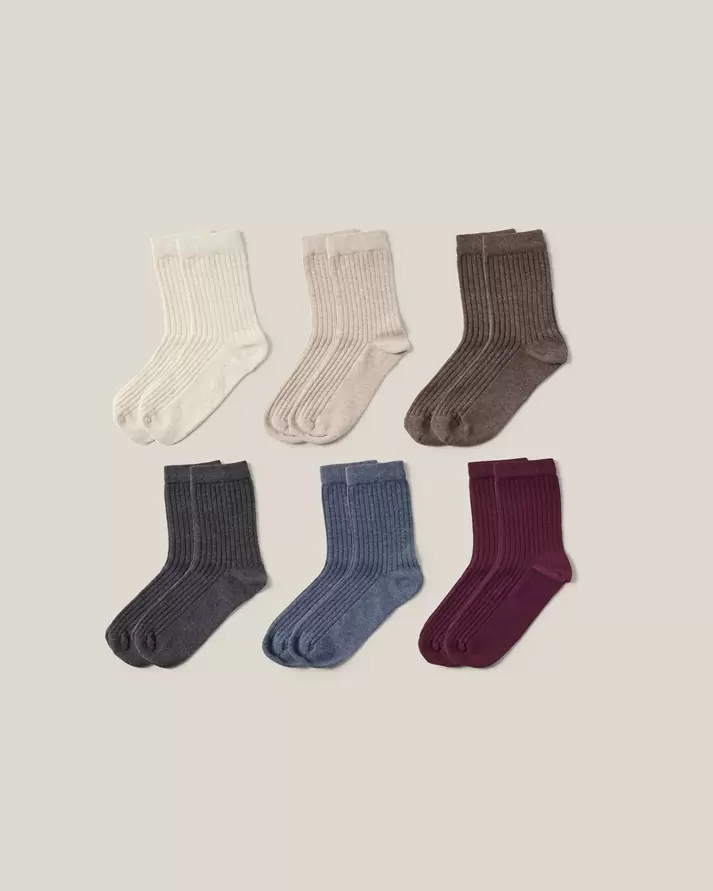 6-pack Eco Ribbed Socks för 180 kr på Newbody