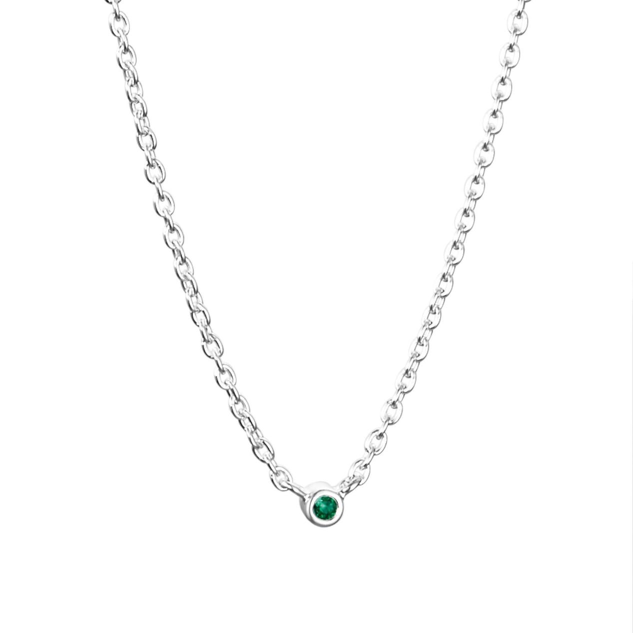 Micro Blink Necklace - Green Emerald för 1100 kr på Efva Attling