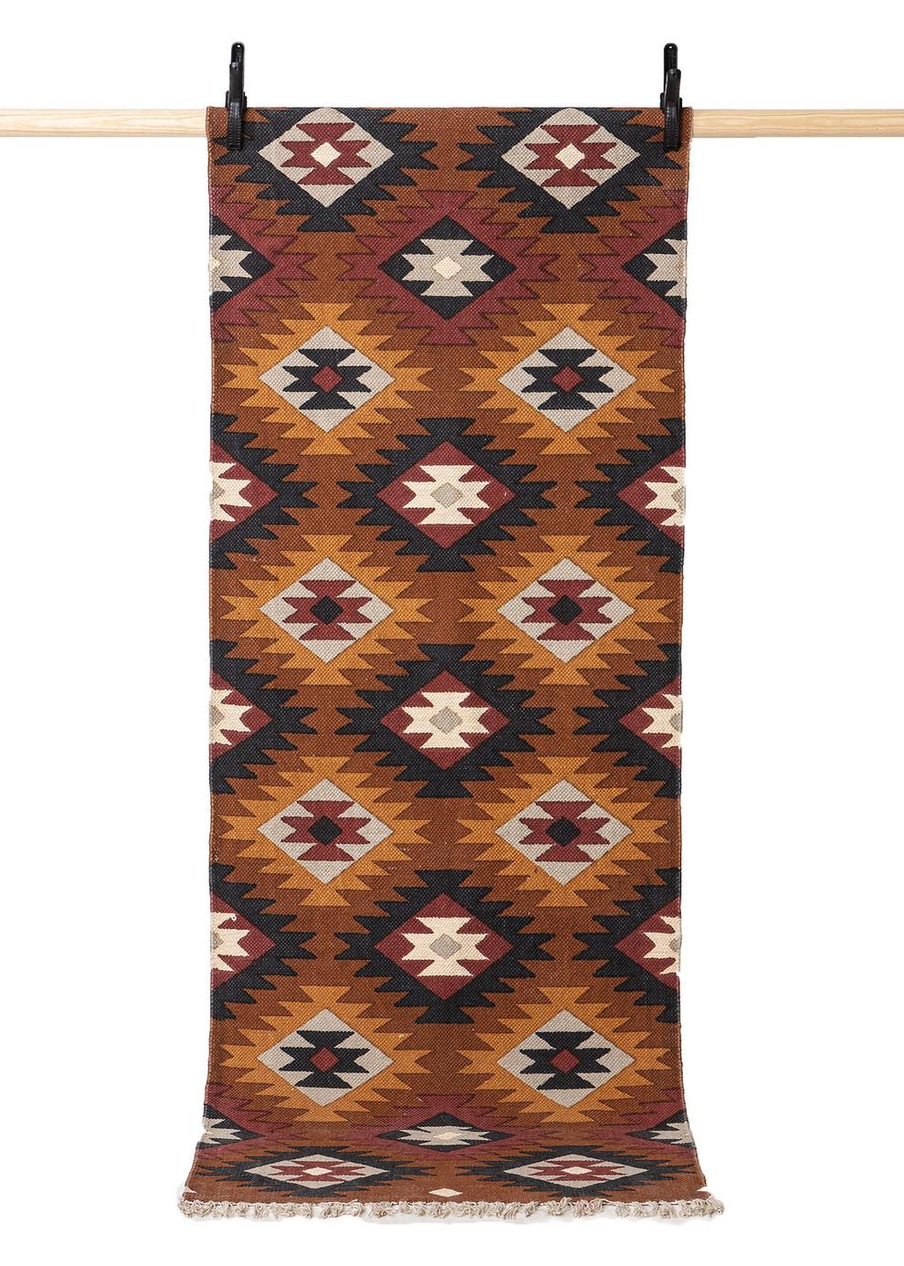 Mönstrad matta i bomull 70x200 cm för 299,5 kr på Indiska