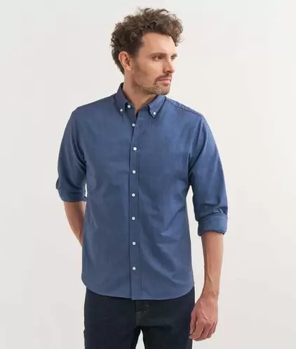 Boston Oxford Denimblå Skjorta för 1299 kr på The Shirt Factory