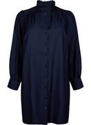 Viskosskjorta klänning med ruffles för 349,97 kr på Zizzi
