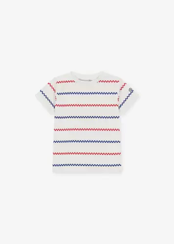 T-shirt Kids Käringön Stripe Offwhite för 239,2 kr på Emma och Malena