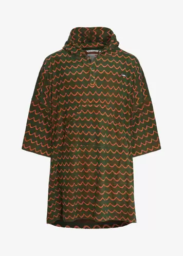 Frottéponcho Våg Grön Orange Unisex för 699,3 kr på Emma och Malena