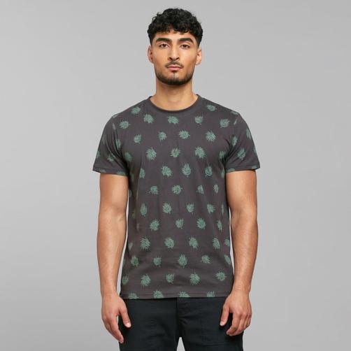 T-shirt Stockholm Leaf AOP Charcoal för 279,3 kr på TSHIRT STORE