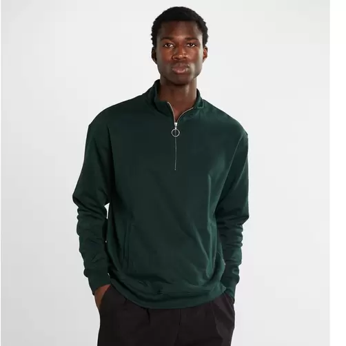 Halfzip Sweatshirt Storuman Base Dark Green för 629,3 kr på TSHIRT STORE