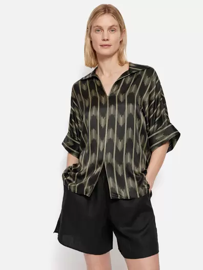 Silk Blend Ikat Stripe Top för 989 kr på Jigsaw