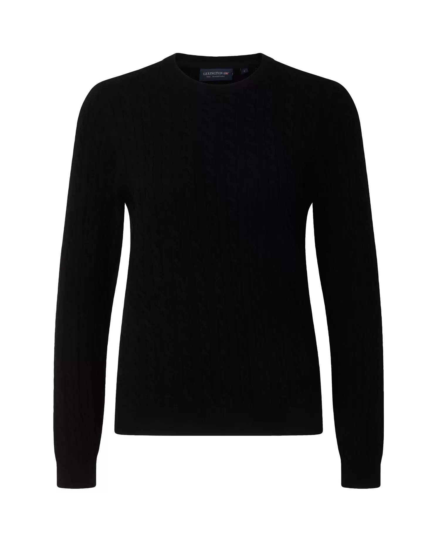 Lydia merino wool blend cable knitted sweater black för 1795 kr på Nordiska Kompaniet