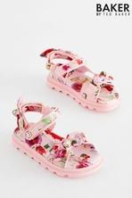 Baker by Ted Baker Girls Pink Sporty Sandals with Bow för 660 kr på Next