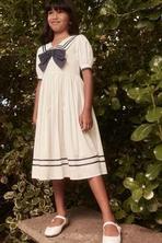 Laura Ashley Ecru/Navy Sailor Midi Dress för 880 kr på Next