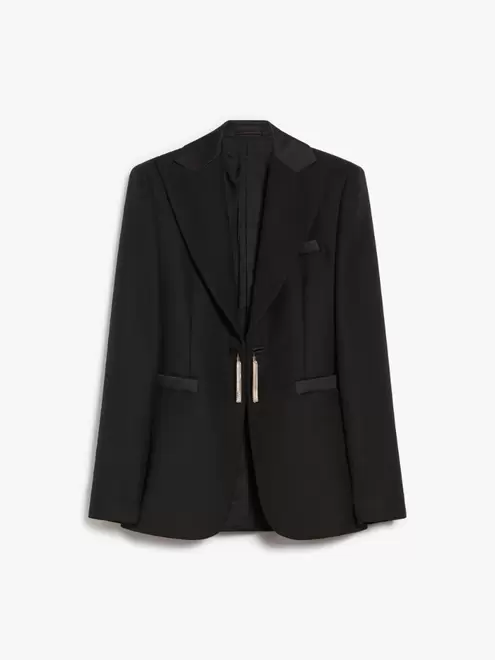 Tuxedo jacket in grain de poudre wool för 15790 kr på Max Mara