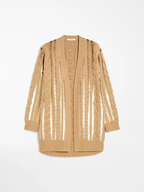 Wool and cashmere cardigan with sequins för 13490 kr på Max Mara