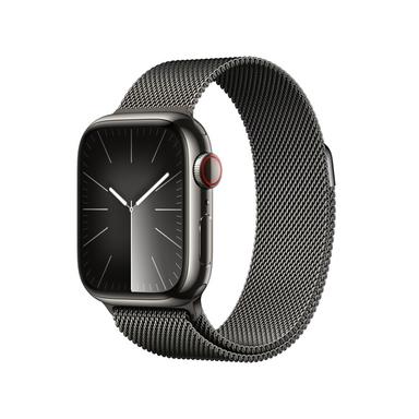 Apple Watch Series 9 Rostfri Stålboett med Milanesisk Loop Grafit 41mm för 10595 kr på MacSupport