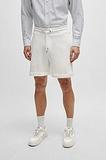 Oversized-fit-shorts med silverfärgade detaljer, Vit för 1699 kr på Hugo Boss