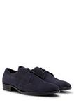 Derby-skor i mocka med urtagbar vadderad innersula, Mörkblå för 2399 kr på Hugo Boss