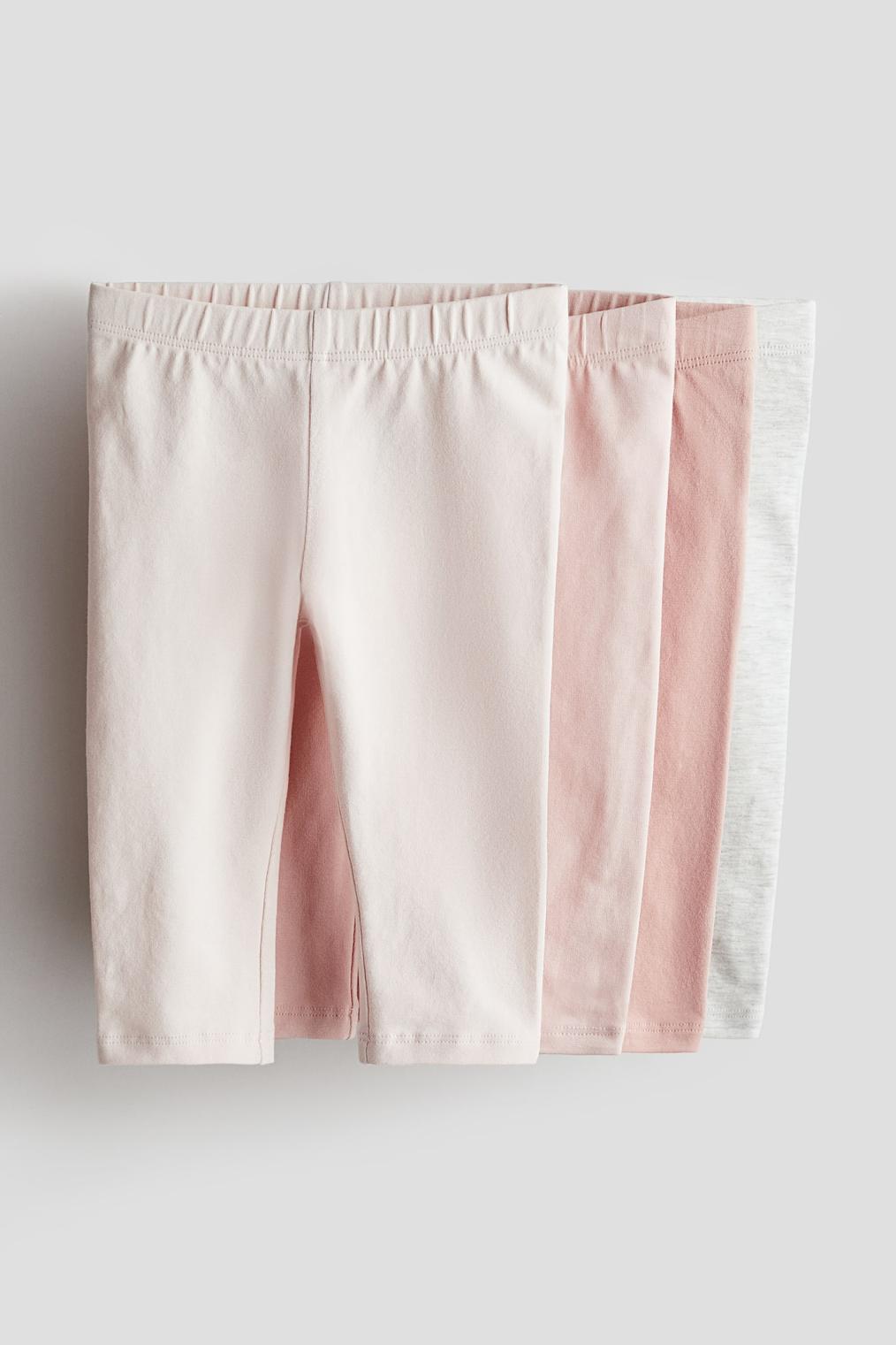 4-pack leggings i bomullstrikå för 199 kr på H&M