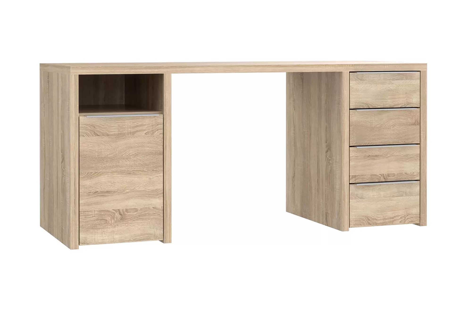 YSABELLA Skrivbord 160 cm med Förvaring Skåp+4 Lådor+Hylla B för 1899 kr på Furniturebox