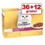 36 + 12 på köpet! 48 x 85 g Gourmet Gold kattmat för 261 kr på Zooplus