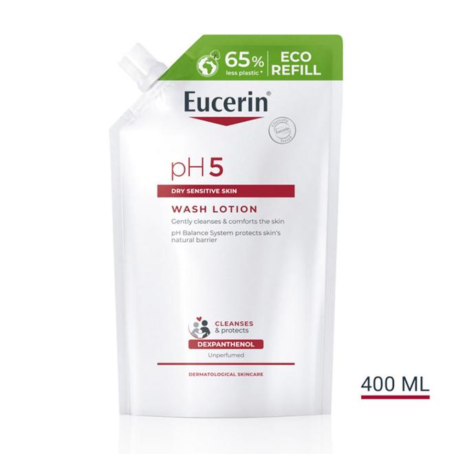 Eucerin pH5 Washlotion oparfymerad refill 400 ml för 69 kr på Apotek Hjärtat