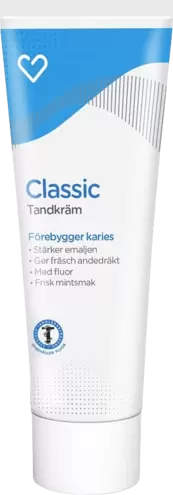 Hjärtats Tandkräm Classic 75 ml för 18 kr på Apotek Hjärtat