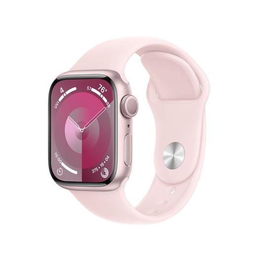 Apple Watch Series 9 GPS 41mm / Pink Aluminium Case med Light Pink Sport Band - S/M för 4990 kr på Webhallen