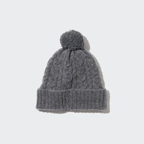 Kids HEATTECH Cable Knit Beanie Hat för 59 kr på Uniqlo