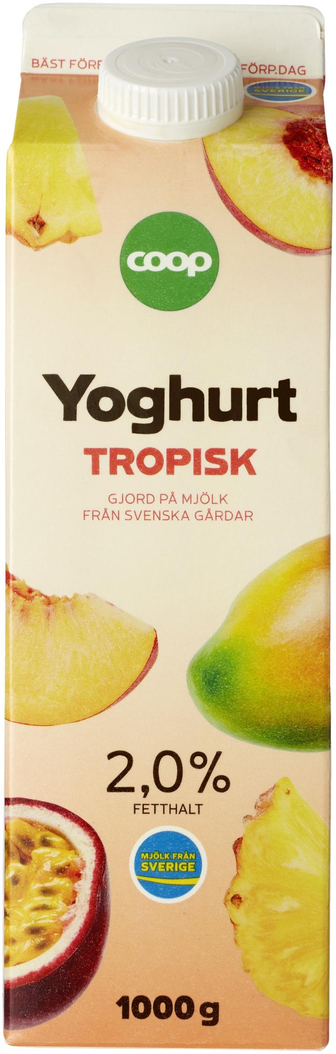 Yoghurt Tropisk för 23,5 kr på Coop