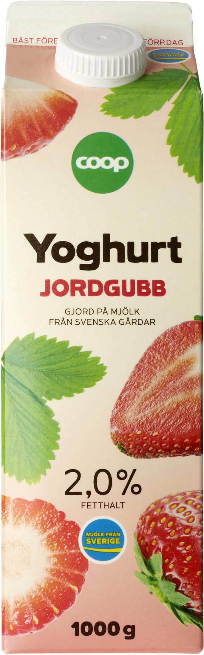 Yoghurt Jordgubb för 23,5 kr på Coop
