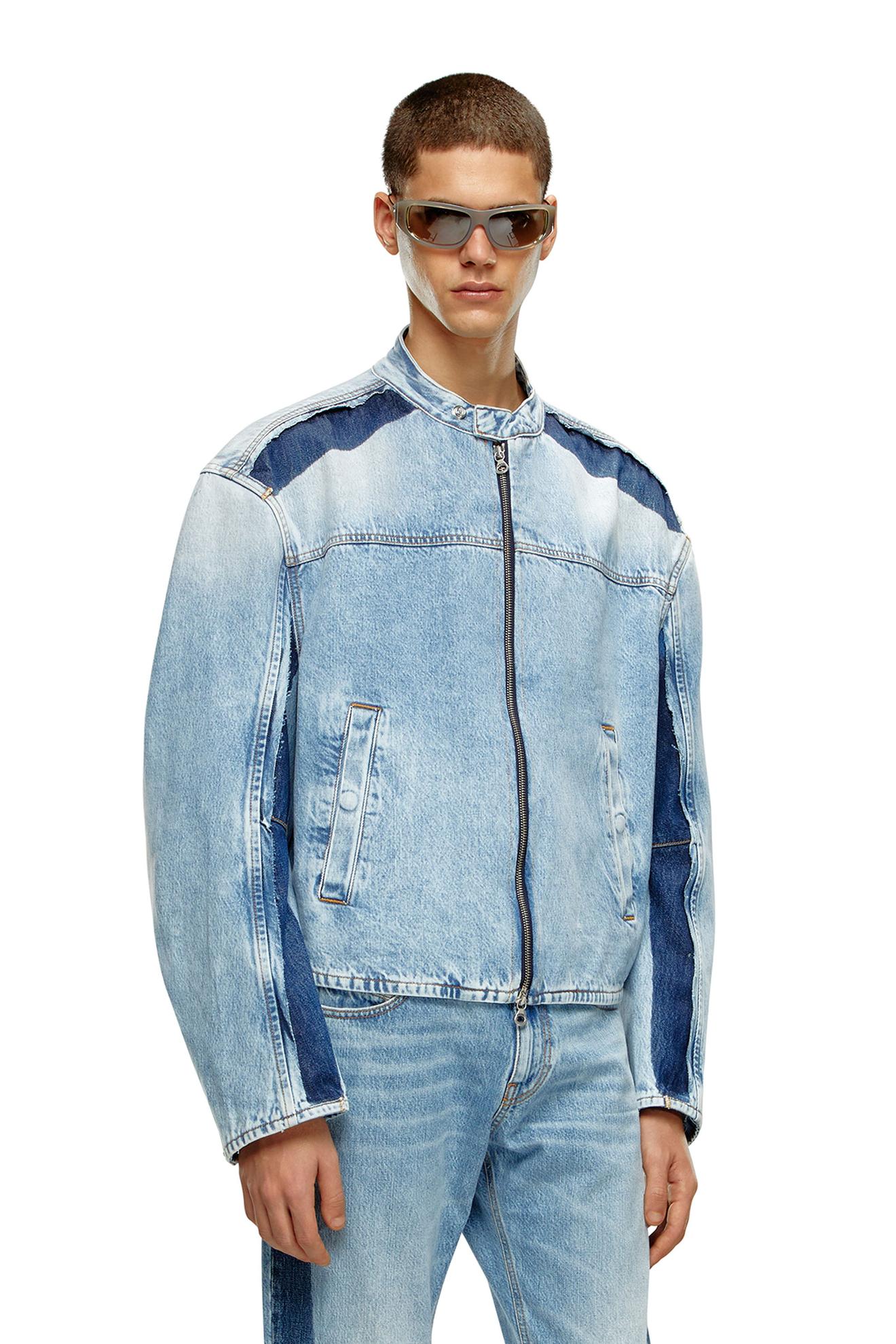 Zipped jacket in two-tone denim för 5800 kr på Diesel
